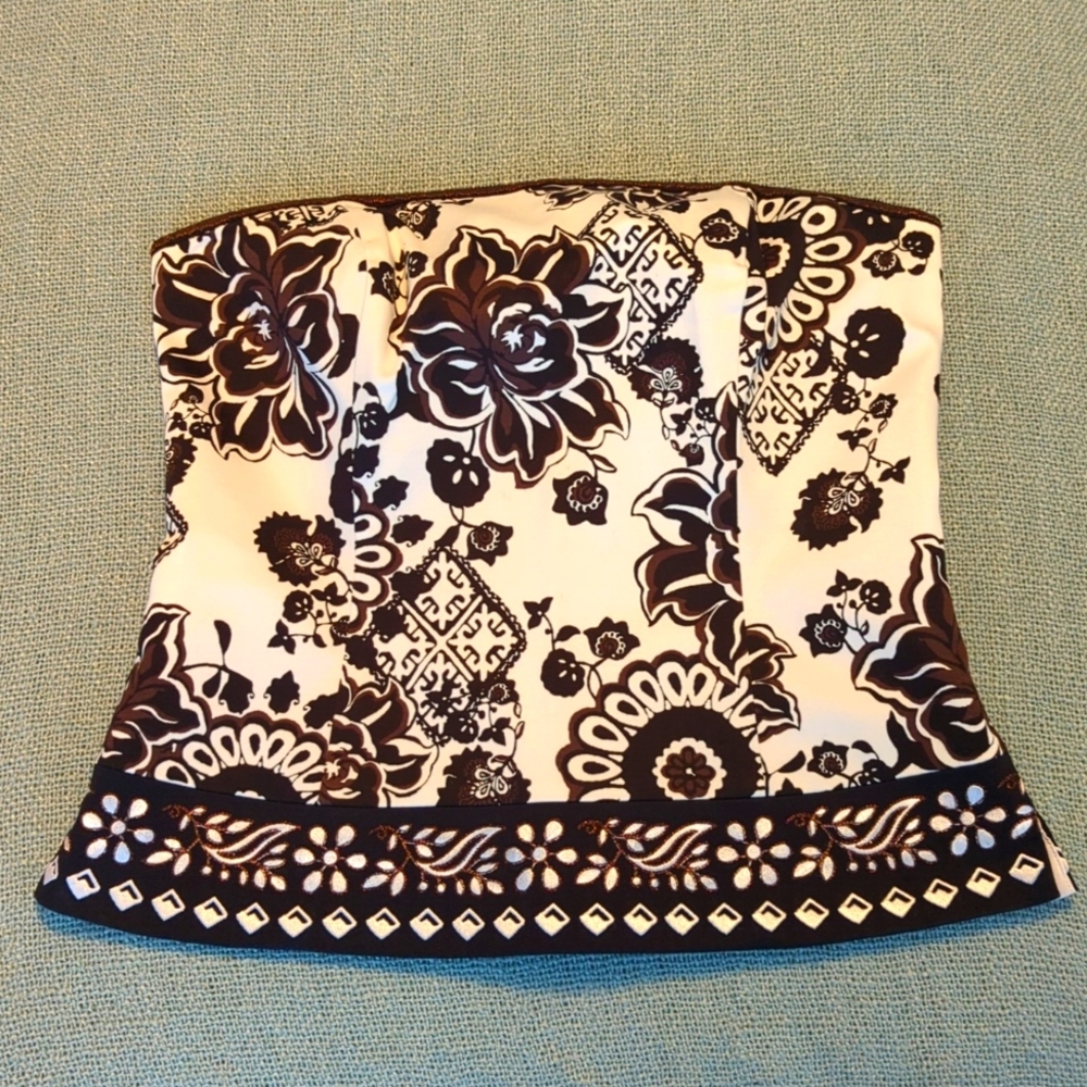 WHBM embroidered corset top